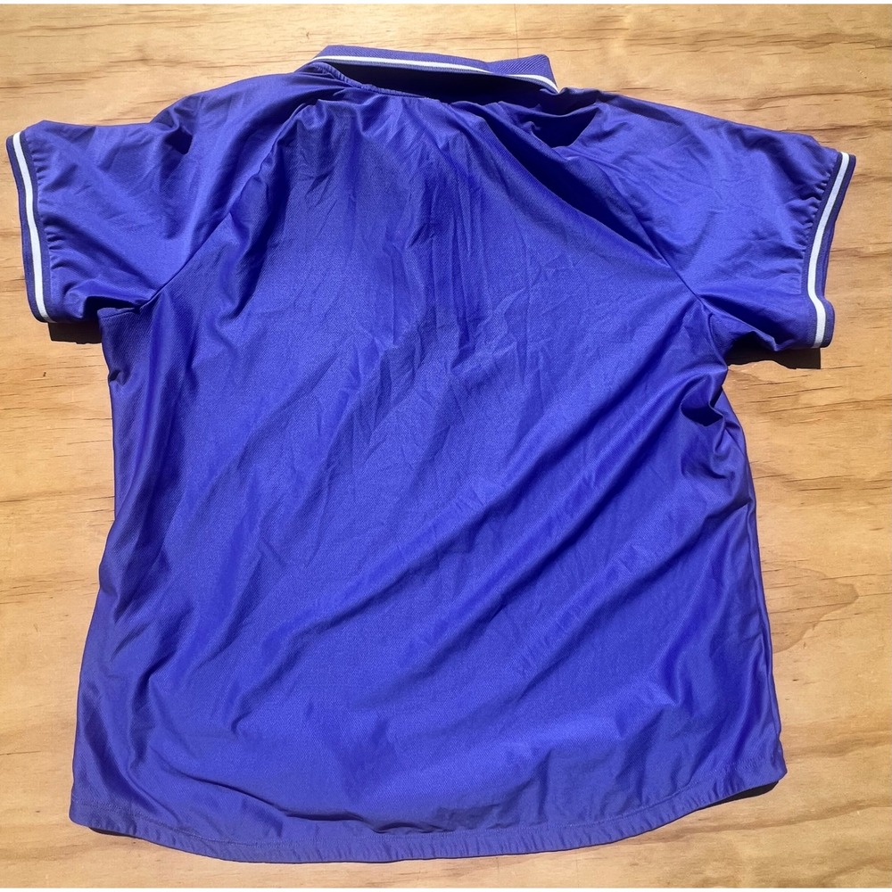 Mondetta Mens Purple Quarter Zip Short Sleeve Golf Polo Shirt Large Sporty Mesh
